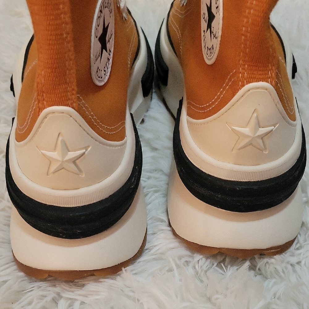 Women's Orange High-Top Sneakers - Picture 15 of 16